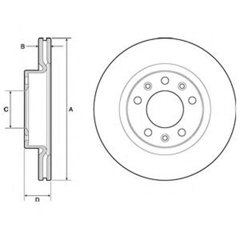 Гальмо дискове переднє BG4700C DELPHI
