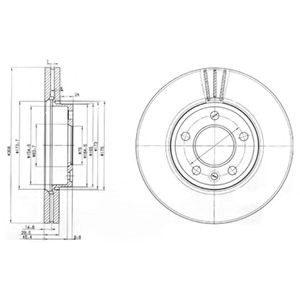 Гальмо дискове переднє BG9891 DELPHI