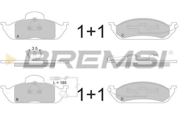 Колодки передні BP2897 BREMSI