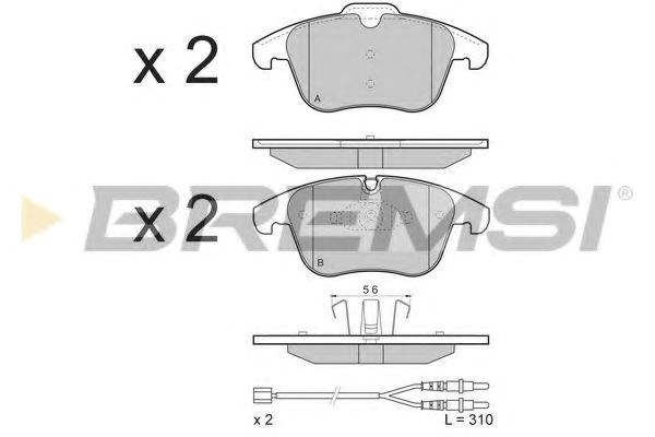 Колодки передні BP3487 BREMSI