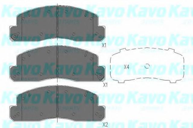 Kavo parts toyota гальмівні колодки передн. dyna 4.0 11- KBP9088