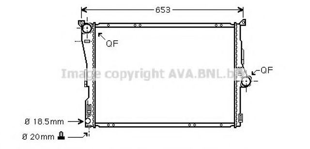 Радіатор основний BW2304 AVA