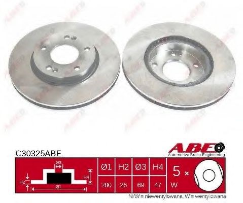 Гальмо дискове переднє C30325ABE ABE