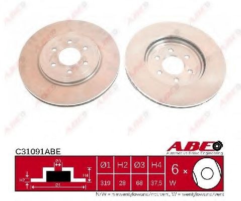 Гальмо дискове переднє C31091ABE ABE