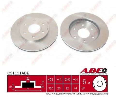 Диск гальмівний передній C31111ABE ABE
