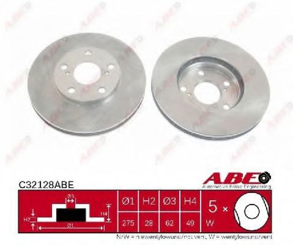 Диск переднього гальма C32128ABE ABE