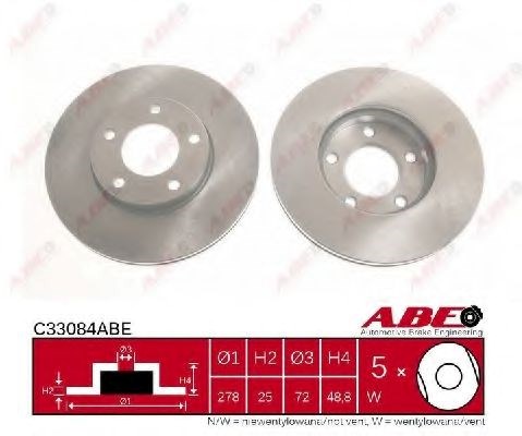 Диск гальмівний передній C33084ABE ABE
