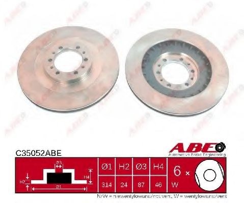 Гальмо дискове переднє C35052ABE ABE