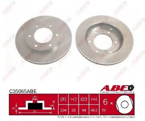 Диск переднього гальма C35065ABE ABE