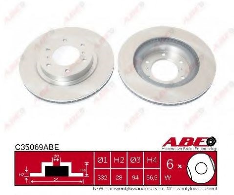 Гальмо дискове переднє C35069ABE ABE