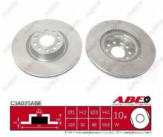 Гальмо дискове переднє C3A025ABE ABE