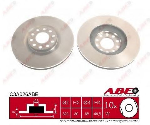 Диск переднього гальма C3A026ABE ABE