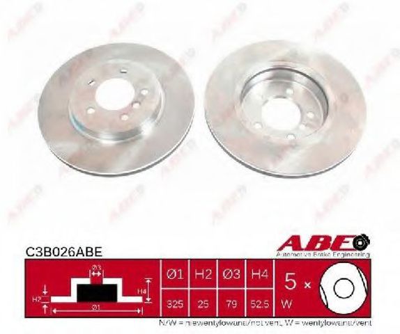 Гальмо дискове переднє C3B026ABE ABE