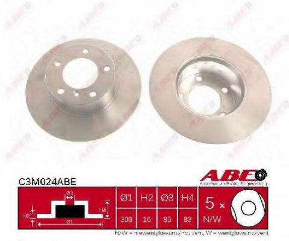 Гальмо дискове переднє C3M024ABE ABE