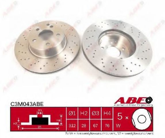 Гальмо дискове переднє C3M043ABE ABE