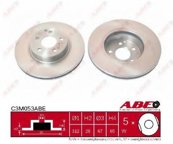 Диск переднього гальма C3M053ABE ABE