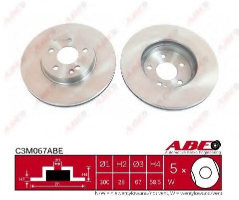 Гальмо дискове переднє C3M067ABE ABE