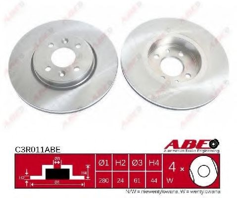 Гальмо дискове переднє C3R011ABE ABE