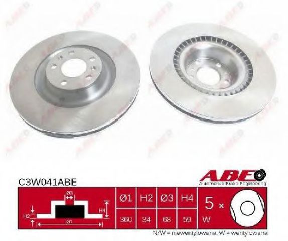 Гальмо дискове переднє C3W041ABE ABE