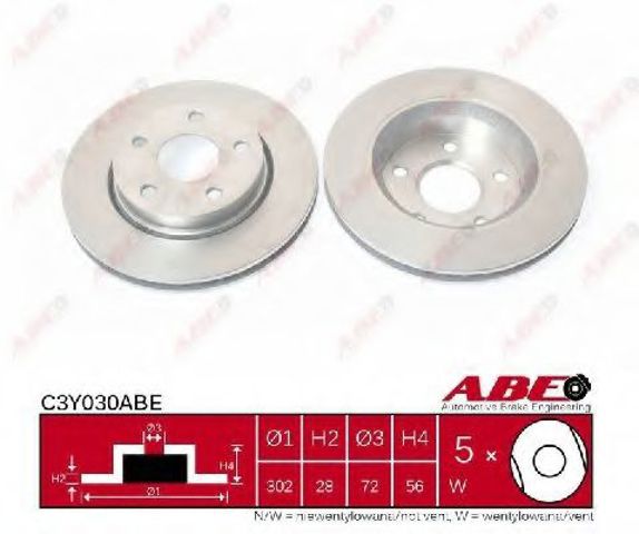 Гальмо дискове переднє C3Y030ABE ABE