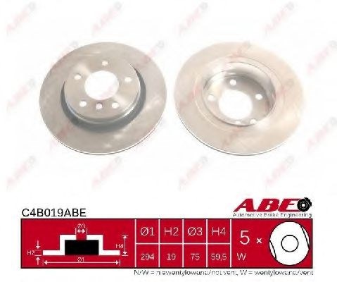 Диск заднього гальма C4B019ABE ABE