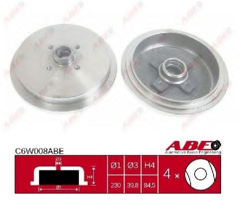 Барабан гальмівний задній C6W008ABE ABE