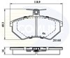 Колодки гальмівні передні, дискові CBP0152 COMLINE