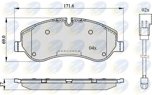 Колодки гальмівні дискові комплект CBP22142 COMLINE