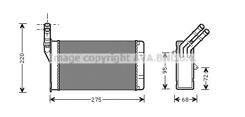 Ava peugeot радіатор пічки xantia, 306 97- CN6055