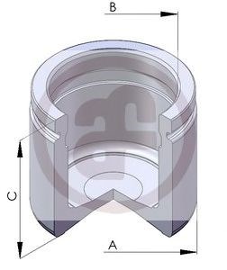 Поршень супорта гальмівного переднього (60x58mm) D02587