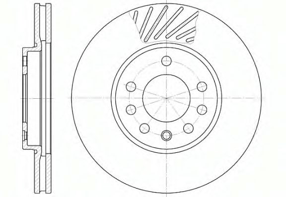Гальмівний диск перед. opel astra g, h/zafira 98- (вент.) (280x25) D658410