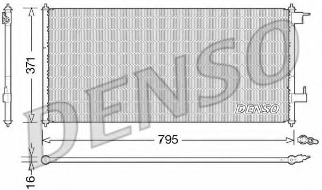 Радіатор кондиціонера DCN10030 DENSO