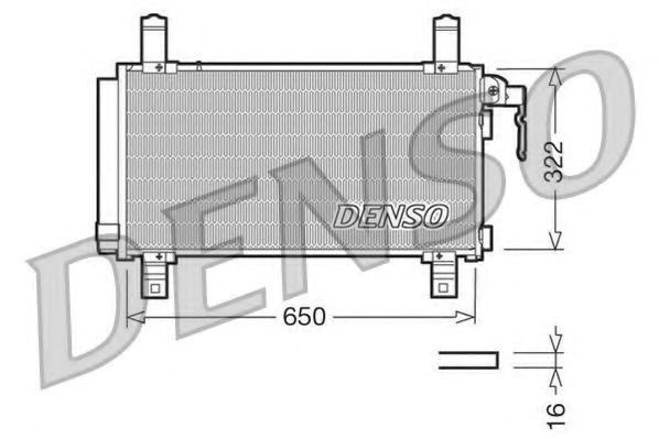 Радіатор кондиціонера mazda 6 (gh) 08-12, 6 (gg) 02-07 DCN44006
