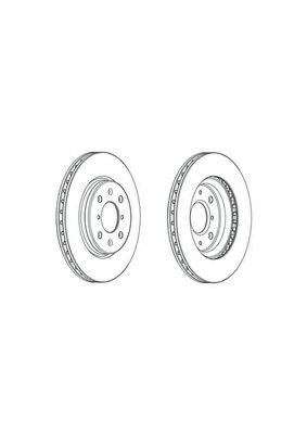 Диск переднього гальма DDF2070C FERODO