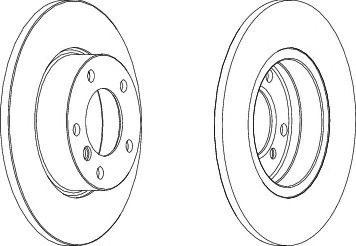Диск гальмівний передній DDF248 FERODO