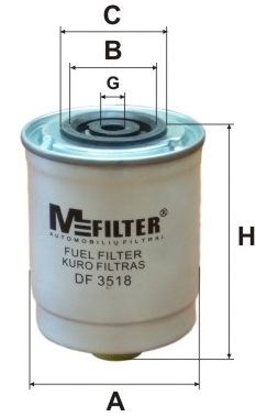 Фильтр топл. ford transit 2.5 (пр-во m-filter) DF3518