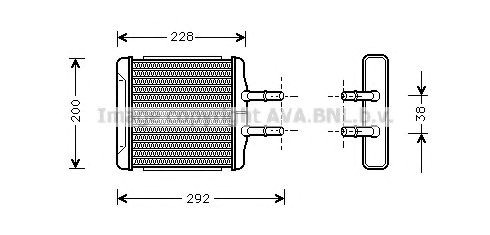 Радиатор отопителя lanos /nubira  all 97- (пр-во ava) DWA6027
