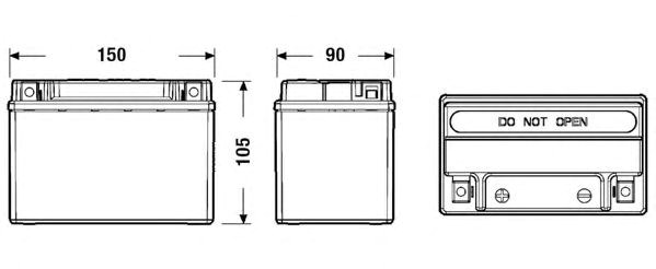 Автомобільна батарея EK091 EXIDE