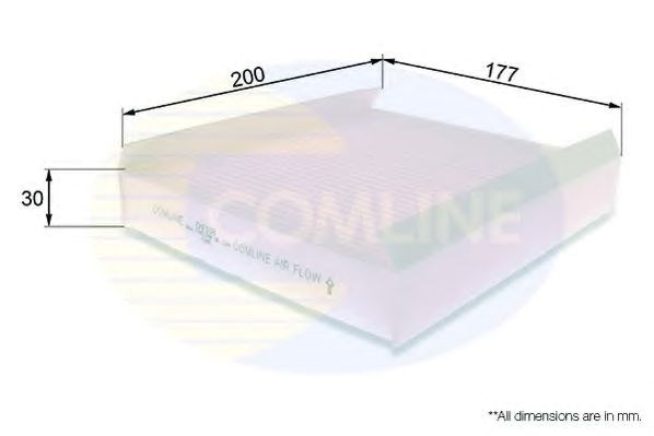 Ekf198 comline - фільтр салону ( аналогwp9320 ) EKF198