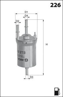 Ele6102 фільтр палива ( аналогwf8311/kl156/1) ELE6102