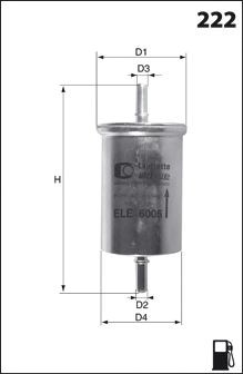 Ele6122 фільтр палива ( аналогwf8352/kl573) ELE6122