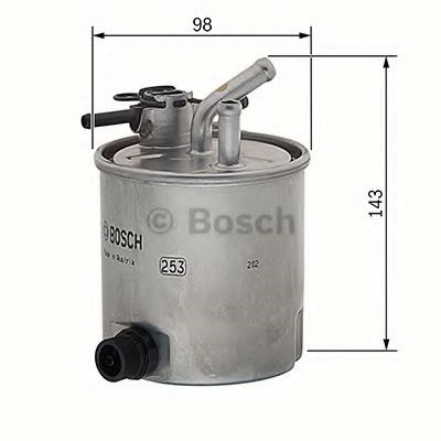 Bosch фільтр палива nissan navara 2.5 dci 05- F026402849
