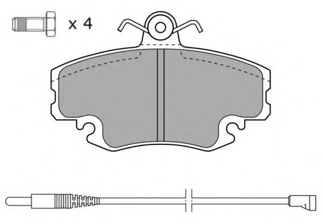 Комплект гальмівних колодок з 4 шт. дисків FBP0920