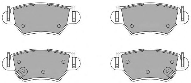 Ferodo opel гальмівні колодки дискові задн. astra, zafira 98- FBP1082