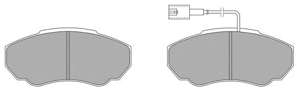 Гальмівні дискові колодки, комплект FBP1293