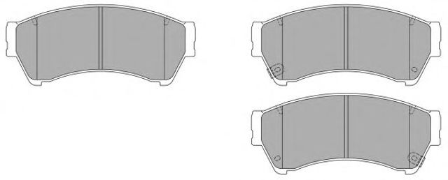 Комплект гальмівних колодок з 4 шт, дисків FBP1524