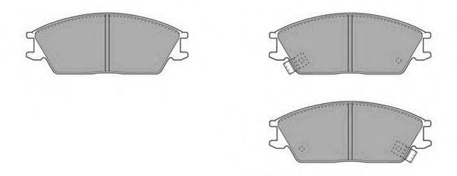 Комплект гальмівних колодок з 4 шт, дисків FBP1589