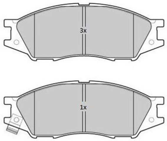 Комплект гальмівних колодок  - дискові FBP1796