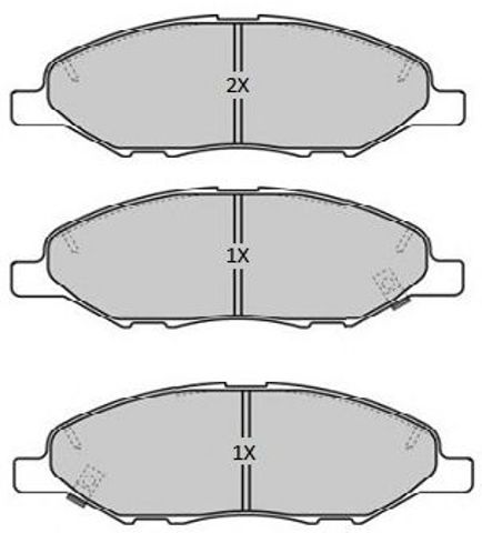 Комплект гальмівних колодок з 4 шт, дисків FBP1884
