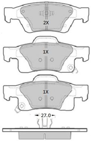 Комплект гальмівних колодок з 4 шт, дисків FBP1941